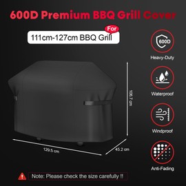 Sonharlar Grill Cover 129 cm - 7139 Grill Covers for Weber Spirit II 300, Spirit 300 Series, Waterproof PU 600D Cover for Weber Spirit I&II E310, E330, E315 (129 L x 45 W x 106 H cm)