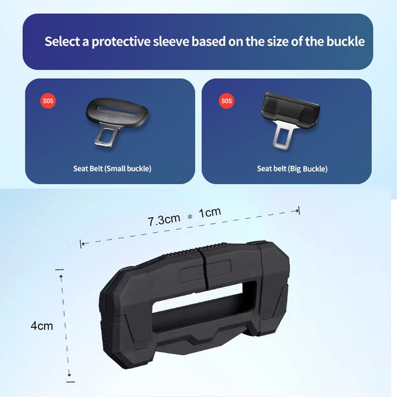 WENDISH Car Universal Seat Belt Clips Cover,Seat Belt Buckle Protector
