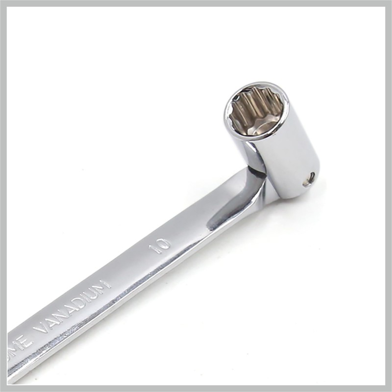 RATCHROLL 10mm Swivel Head Combination Socket Spanner Wrench Auto Car