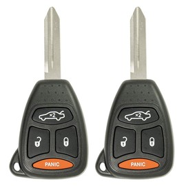 Keyless2Go Keyless Remote Head Key Fob 4 Button Replacement for KOBDT04A and OHT692427AA (2 Pack)