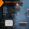 Nilight 12LED Magnetic Wireless Trailer Lights 2PCS Rechargeable Portable Hazard