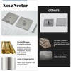 NovaNectar Brass Glass Clamp, Hole-in Fixed Panel U-Clamp,Square Screen Door