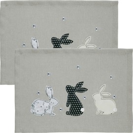 Erwin Müller Placemat Set of 2 Grey Size 35 x 50 cm