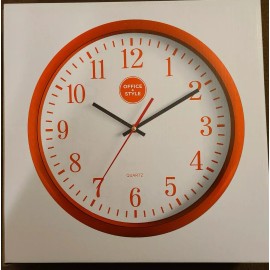 Office Style PINK Office + Style 13” Silent Quartz Wall Clock with Anti-Scratch Cover*NEW*