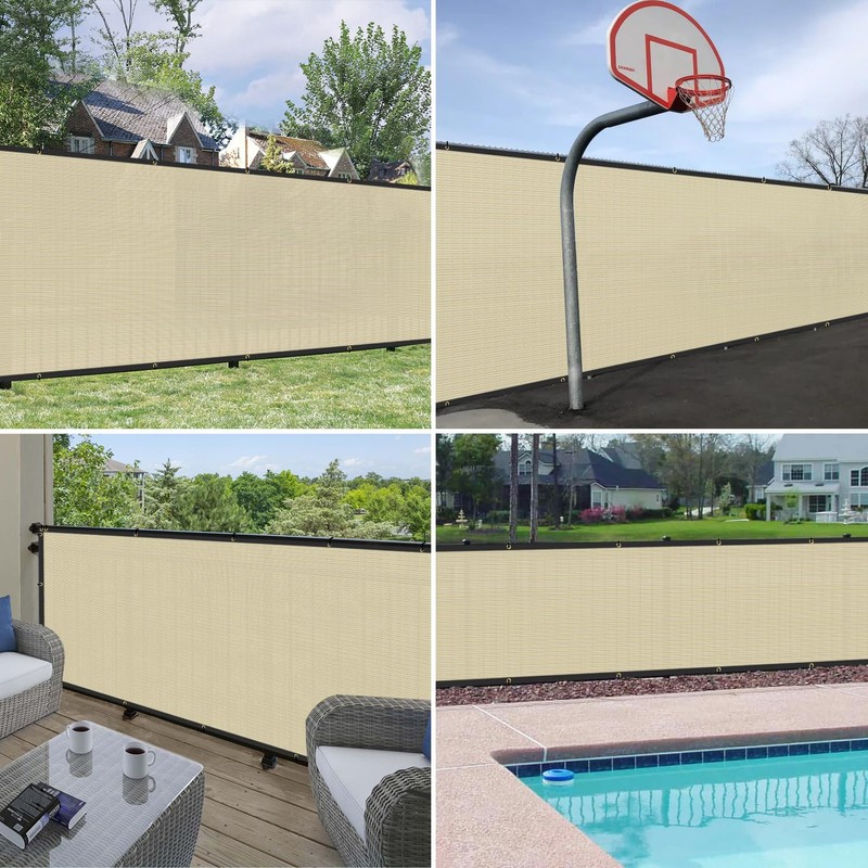 Windscreen4less 4' x 12' Privacy Fence Screen Heavy Duty Windscreen