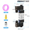 TAILONZ PNEUMATIC Solenoid Valve 4V220-08 DC12V 1/4"NPT Double Coil Pilot-Operated