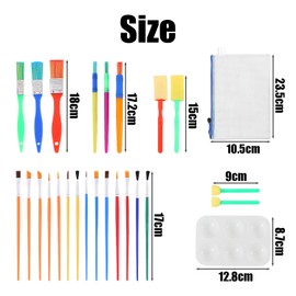 25 Pieces Of Painting Brushes, 1 Piece Of Pencil Case, Colorful Painting Brushes, Set Of Brushes, Washed Painting Brushes, Sponge Tool Brushes, Diy Learning Painting Set