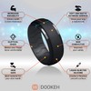 Dookeh Breathable Silicone Wedding Rings for Men - Skin Safe