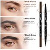 Eyebrow Pencil Waterproof Eyebrow Pencil 2-in-1 Dual-Ended Eyebrow Pencil (Black)