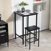 Finnhomy Bar Table, 23.6" Pub Table High Top Table, Square