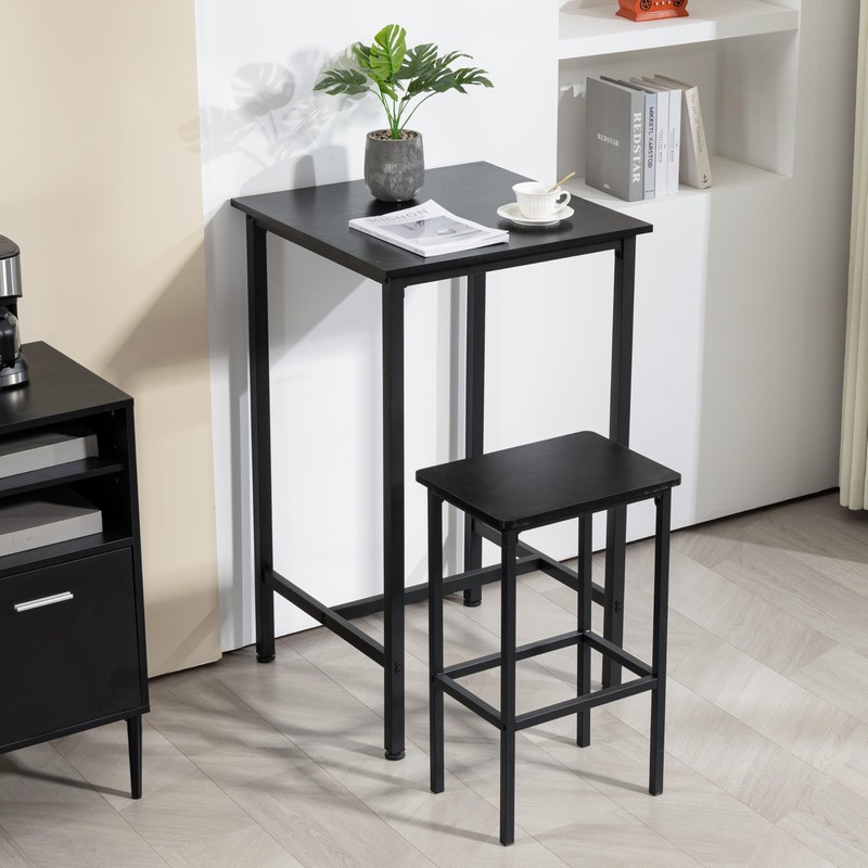 Finnhomy Bar Table, 23.6" Pub Table High Top Table, Square