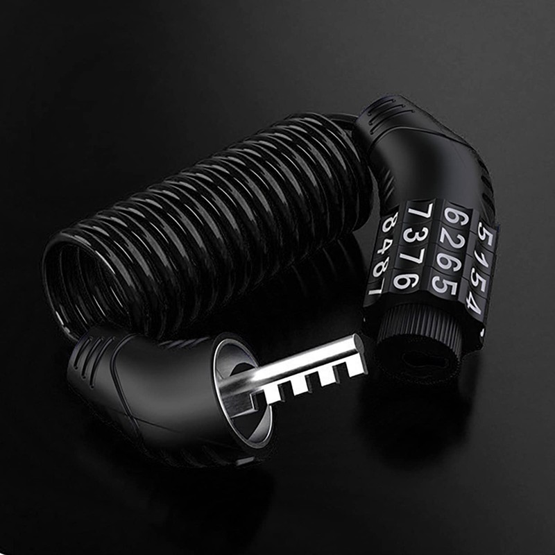 Windance 2pcs Motorcycle Helmet Lock Cable, Password Combination Security Lock,