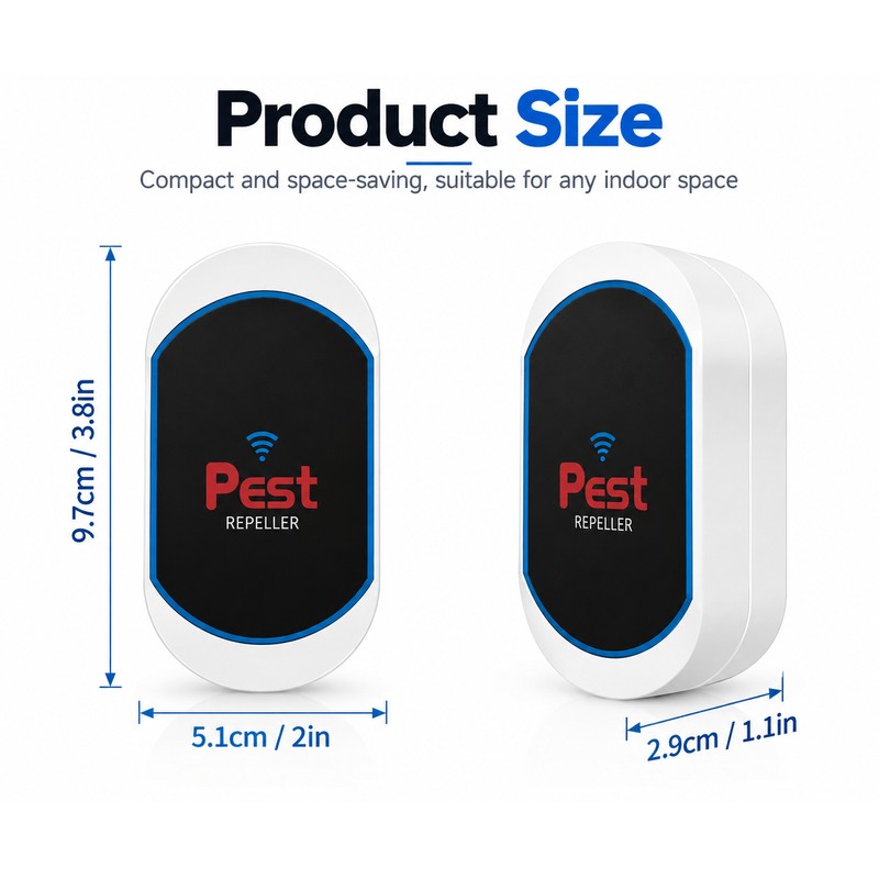 Ultrasonic Pest Repeller for Indoor Use – Plug-In Chemical-Free Pest