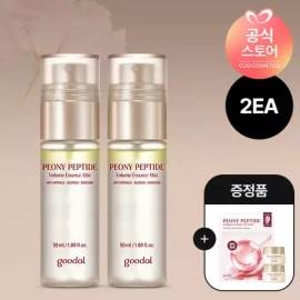 Goodal [보습결광](2개)구달 피오니 단백질 에센스 미스트50ml+[증정]피오니겔마스크1매+펩타이드크림 10MLX2개 [Moisturizing Radiance] (2 pieces) Gudal Peony Protein Essence Mist 50ml + [Gift] Peony Gel Mask 1 sheet + Peptide Cream 10ML X 2 pieces [FREE]