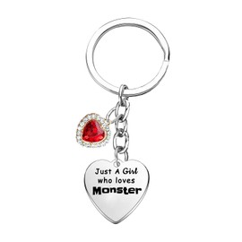 Monster Keychain Anime Cartoon Gifts Monster Themed Gifts for Monsters Lovers Gift Cartoon Jewelry for Cartoons Lovers Gift Anime Stuff for Women Christmas Birthday Present Friendship Present