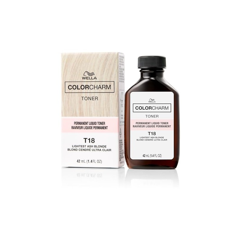 Wella Color Charm Permanent Liquid Hair Toner T-18, White Lady,