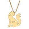 RAIDIN Stainless Steel 18K Gold Silver Plated Cute Fox Necklace