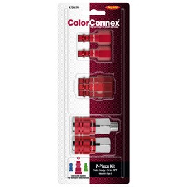 ColorConnex Coupler & Plug Kit, Industrial Type D, 1/4" NPT, Red, 7-Piece - A73457D