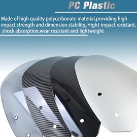 Midimttop Motorcycle Flyscreen Windshield Windscreen Front Fairing fit for Trium-ph Bonneville T100 T120 T 100 T 120 Accessories Wind Deflectors (Silver)