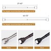 SZXIMU Spring Tension Curtain Rod 43-72 Inches, Never Rust and