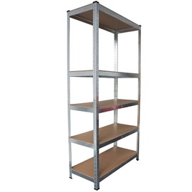 Panana 5 Tier Racking Shelf 59x27.5x11.8 inch Garage Shelving Storage Shelves Unit 1.5M Higher Workshop/Commercial/Industrial/Kitchen Utility Rack Shelf Organizer (Silver, 150X70X30CM)