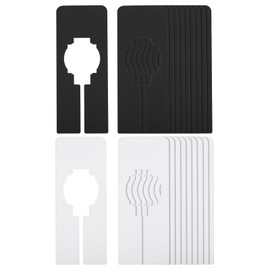 PATIKIL Clothes Dividers for Hanging Clothes, 20 Pack Rectangle Closet Clothing Rack Size Dividers Blank Labels Sorting Rectangular Separator for Closet, White, Black