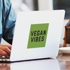 CafePress Vegan Vibes Square Sticker 3 X 3 Square Bumper