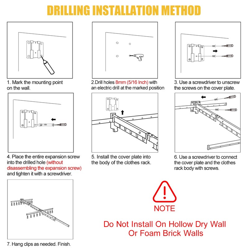 BESy Foldable Clothes Drying Rack Retractable for Hanging Clothes Collapsible