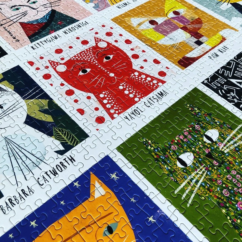 Art Cats by Nia Gould - 1,000 Piece Happily Puzzle