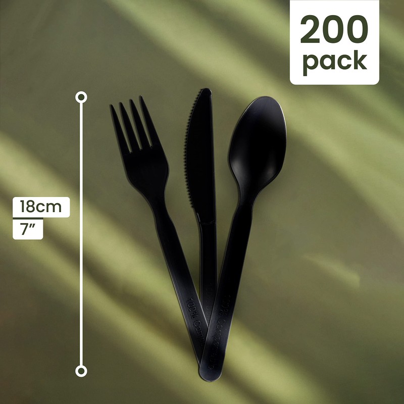 HAAGO PLA Cutlery - Eco-Friendly, Heavy Duty Cutlery for Parties,
