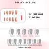 IMRAIN Medium Almond Press on Nails Nude Glossy Fake Nails