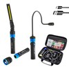 Interchangeable Heads System 3 in 1 Rechargeable Mechanic Light Kit,