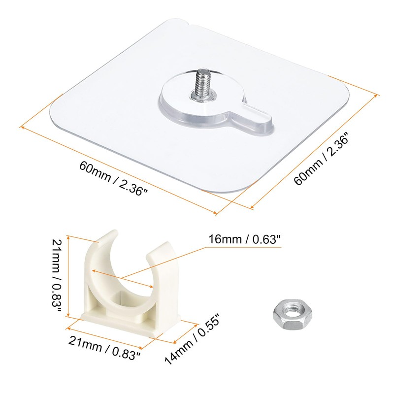 QUARKZMAN Pack of 6 PVC Water Pipe Clamp Brackets Fits