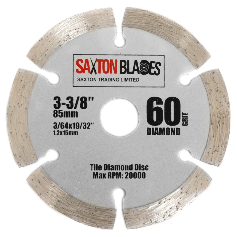 Saxton 85mm TCT Tile HSS Circular Saw Blades Worx Worxsaw