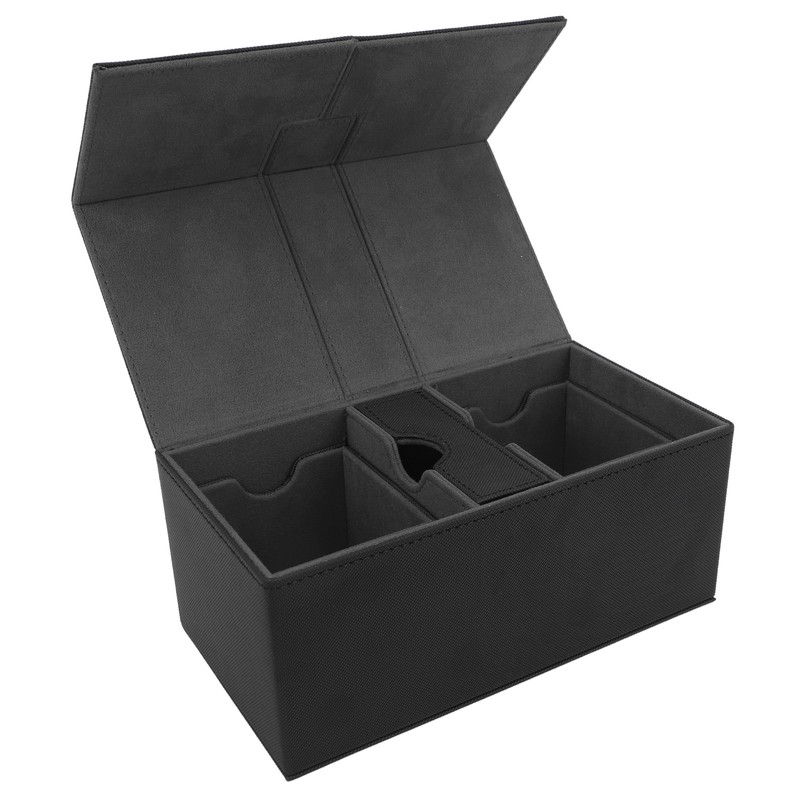 Card Deck Box with 3 Drawers Large Capacity Magnetic Closure