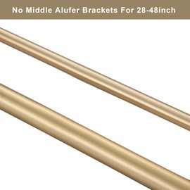 Double Curtain Rod for 28-48 Inches Windows, Blackout Wrap Around Window Curtain Rods，1-inch Heavy Duty Adjustable Room Darkening Rustic Dual Drapery Curtain Rods for Livingroom, Kitchen, Patio