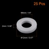 TOP-VIGOR 25Pcs PTFE Flat Washers 12mm OD 6mm ID 2mm