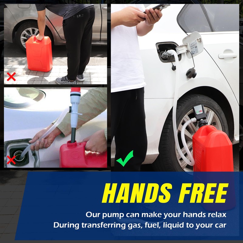 Fuel Transfer Pump with Auto-Stop, AA Battery Powered/DC 3 Power
