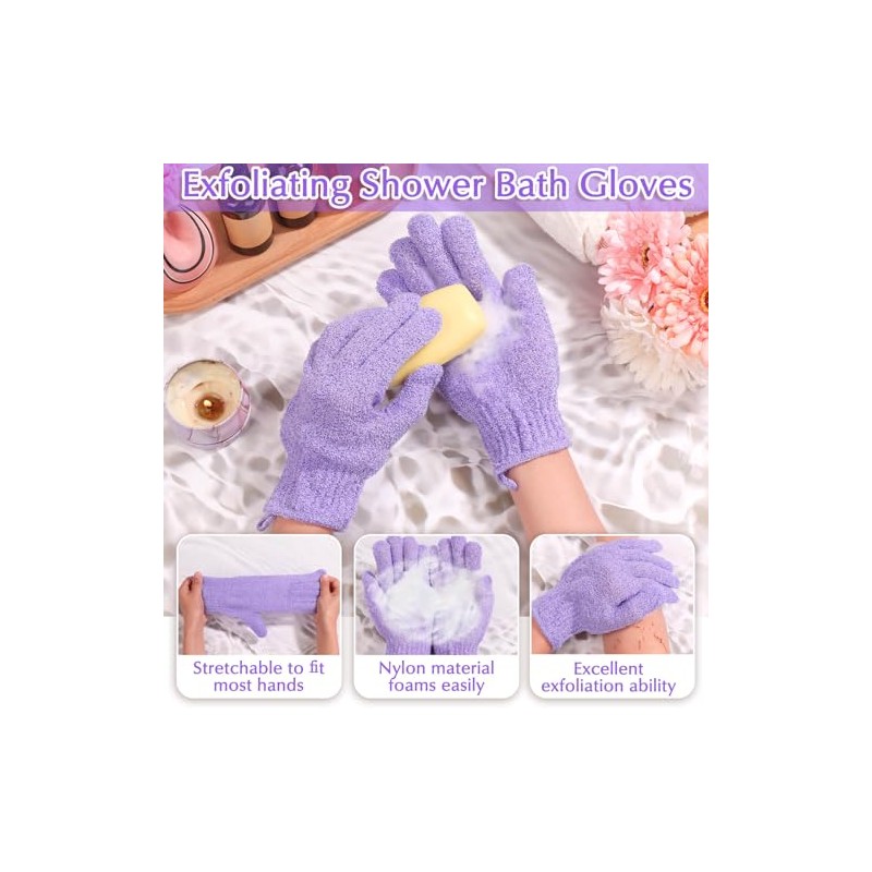 Anezus Que Obtendrás Paquete Viene Exfoliante Corporal Baño Par Guantes