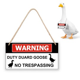 1 Set Wooden Porch Goose Sign Warning for Yard Porch Lawn Accessories Decor