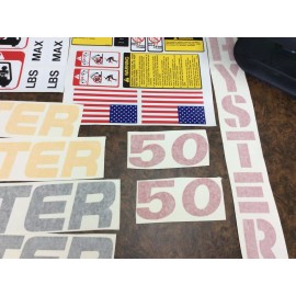 Hyster Forklift decal complete kit with safety decals Hyster 50