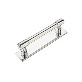 khtumeware 5 Pack 3 Inch(76 mm) Center to Center Polished Nickel Cabinet Pull Backplate with Base Plate Zinc Solid Kitchen Cabinet Handles Drawer Pulls Cabinet Hardware