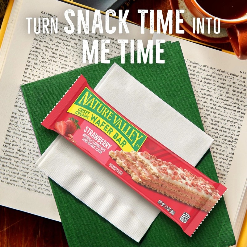 Nature Valley Strawberry Whole Grain Wafer Bars, 5 Bars, 6.5