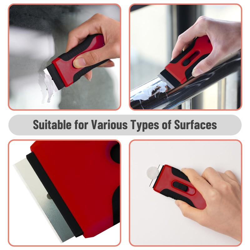 Bates- Razor Blade Scraper Tool Set, 2 Pack, Black &