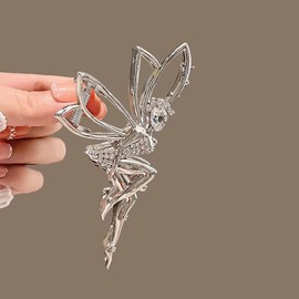 Fairy Rhinestone Silver Hair Accessories: Elf Crystal Hairpins, Metal Clips, and Barrettes for Girls and Women