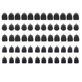 oueaen 60 Pieces High Heel U Shape Round Heel End Caps with Non Slip Granule Plate Tap 5 Models (600, 601, 604A, 604, 606), black