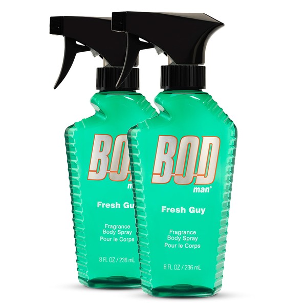 Bod Man Fragrance Body Spray, Fresh Guy, 8 fl oz (Pack of 2)