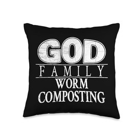 DIY Worm Composting - Worm Rancher - Sustainable Gardening Throw Pillow