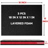ONREVA Tool Box Foam, 3Pack 18x12x1 inch, Foam Inserts for
