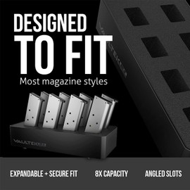 VAULTEK Modular Magazine Rack (8) Slot High Density Foam Ammunition Storage (MX Series Magazine Rack)